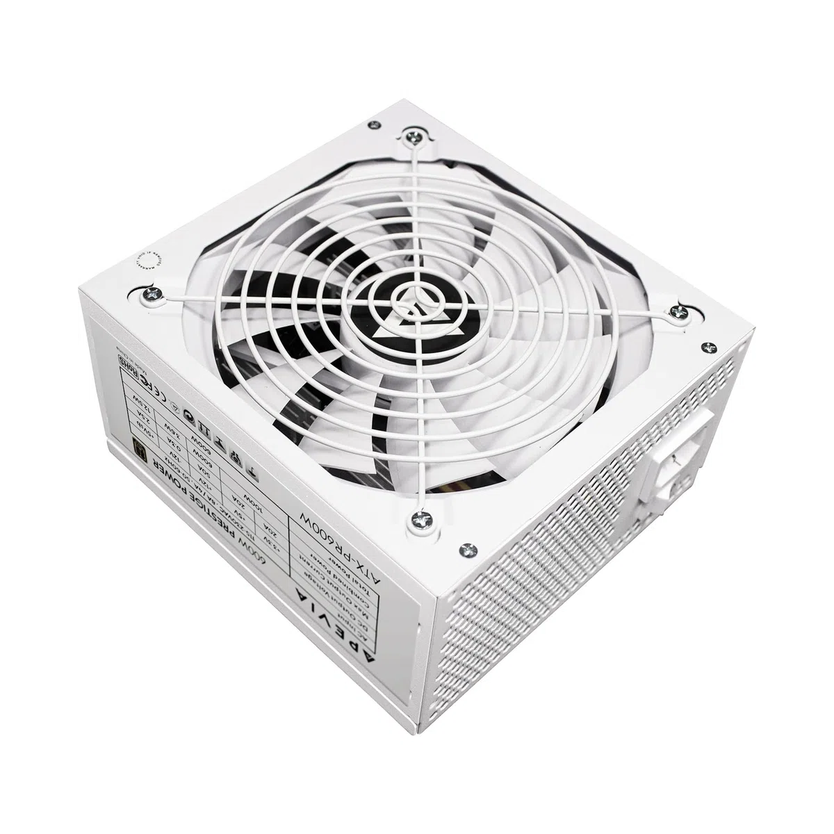 Apevia ATX-PR600W-WH Prestige 600 W 80+ Gold Certifié RoHS, Bloc d'alimentation Actif PFC ATX pour Jeux vidéo Blanc