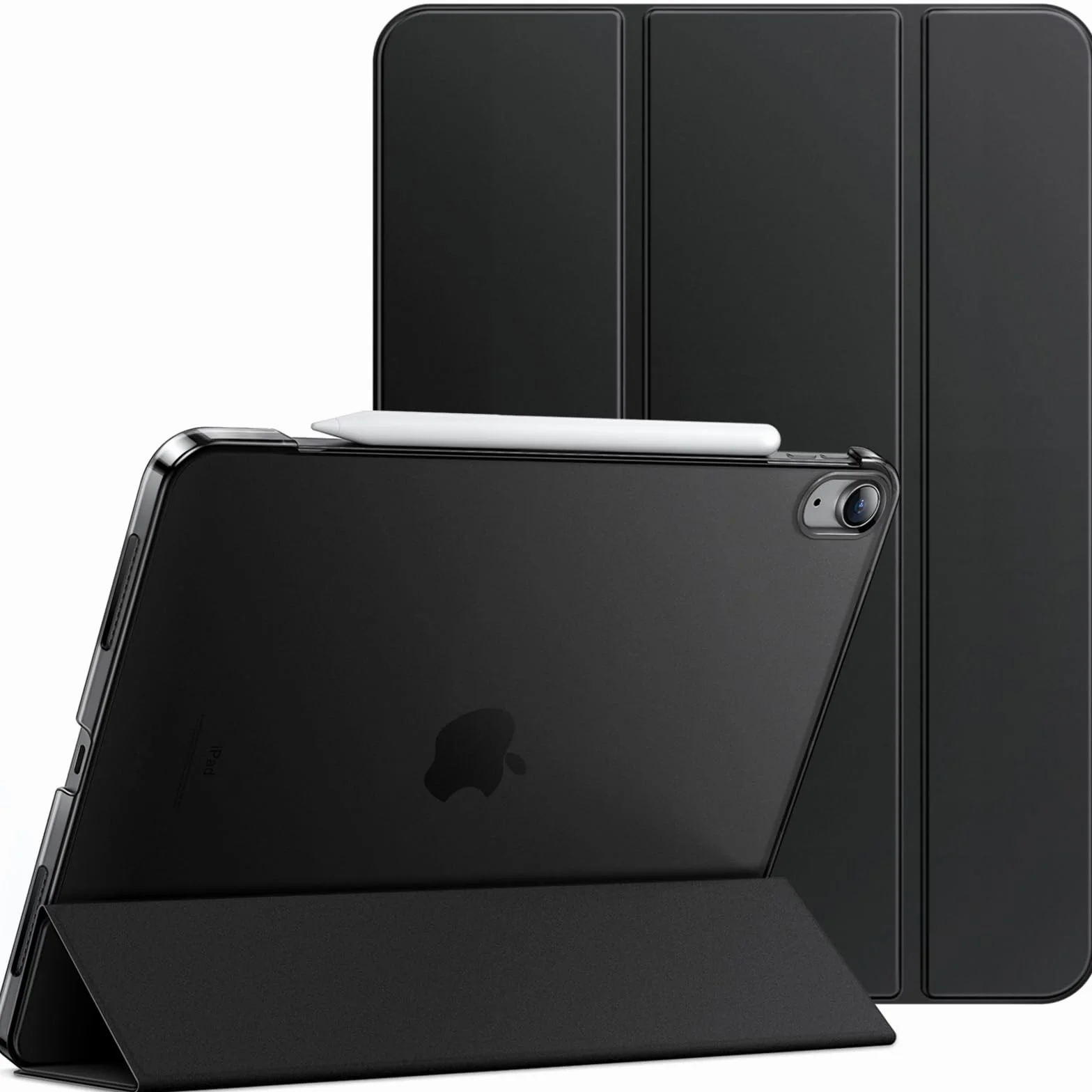 JETech Coque pour iPad Air 13 Pouces M4/M3/M2 (2026/2025/2024), Étui Housse Arrière Rigide à Support Fine Intelligente avec Veille/Réveil Automatique (Noir)