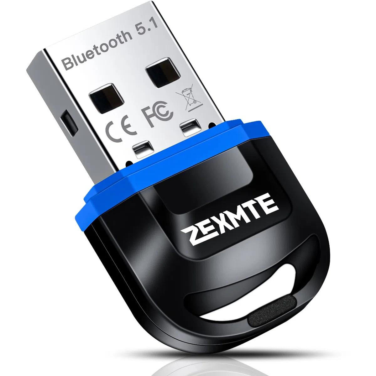 Adaptateur Bluetooth USB 5.1, ZEXMTE Dongle Bluetooth sans Fil émetteur Récepteur pour Ordinateur Portable, PC, Compatible avec Windows 11/10/8/7/xp, Souris, Clavier Et Casque