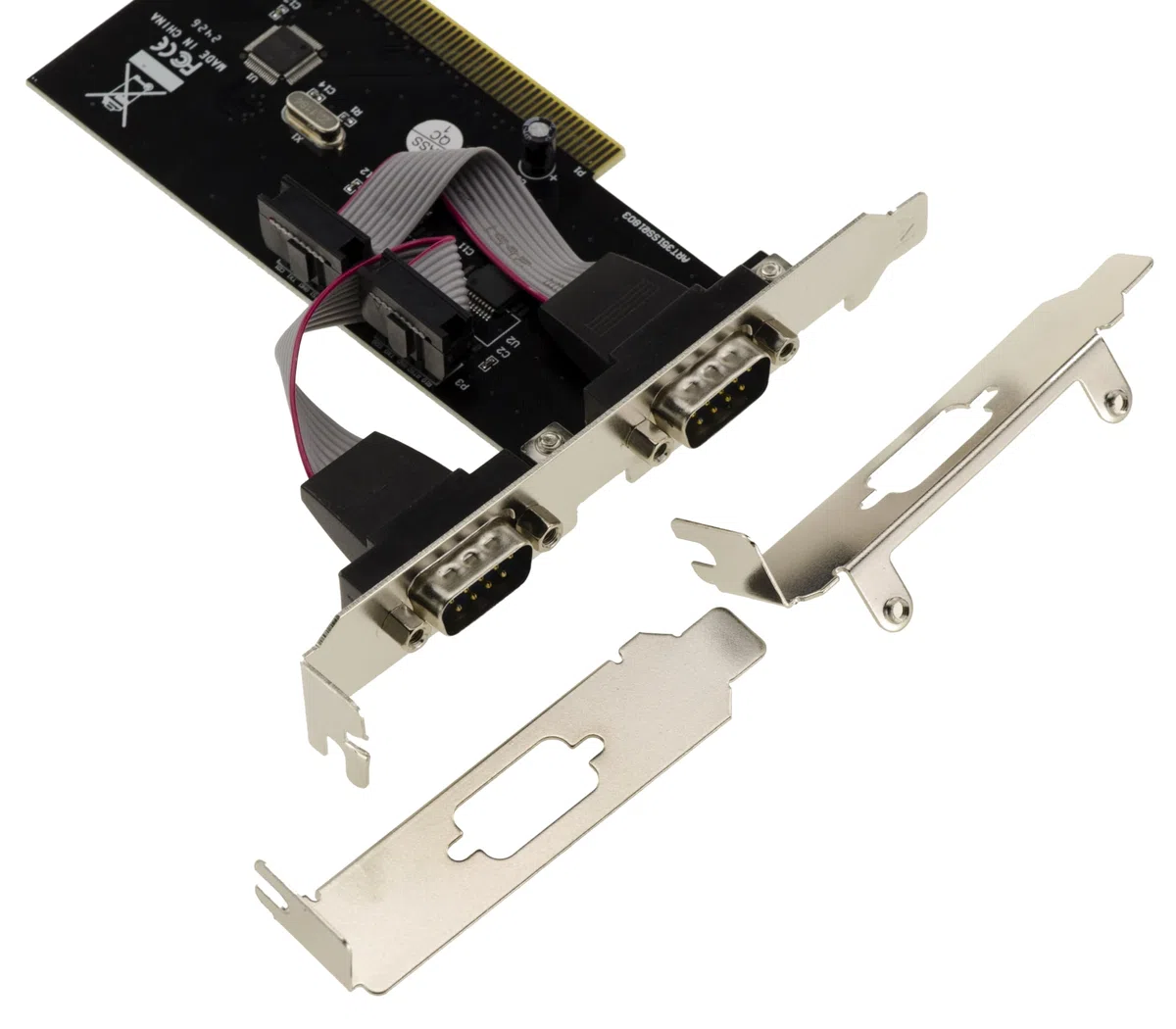 Carte Contrôleur PCI 2 Ports Serie COM RS232 DB9 avec chipset WCH CH351