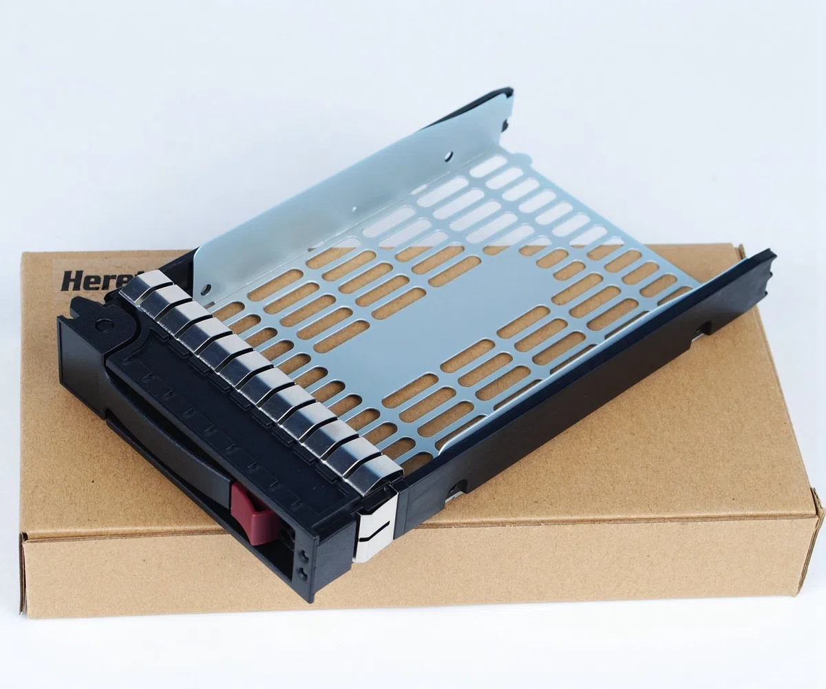 3,5" 373211-001 373211-002 Plateau Disque Dur SATA/SAS Tray Caddy pour HP Compaq ProLiant ML350 G4p ML310 ML350 G5 G6 ML370 G5 DL160 DL180 G6 DL120 G7 et Plus - avec 4 vis