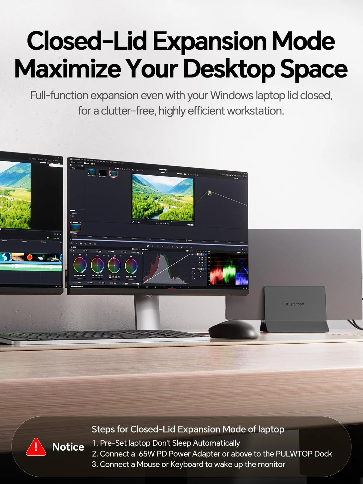 Station d'accueil USB-C Double écran 4K@60Hz pour la Maison et Le Bureau