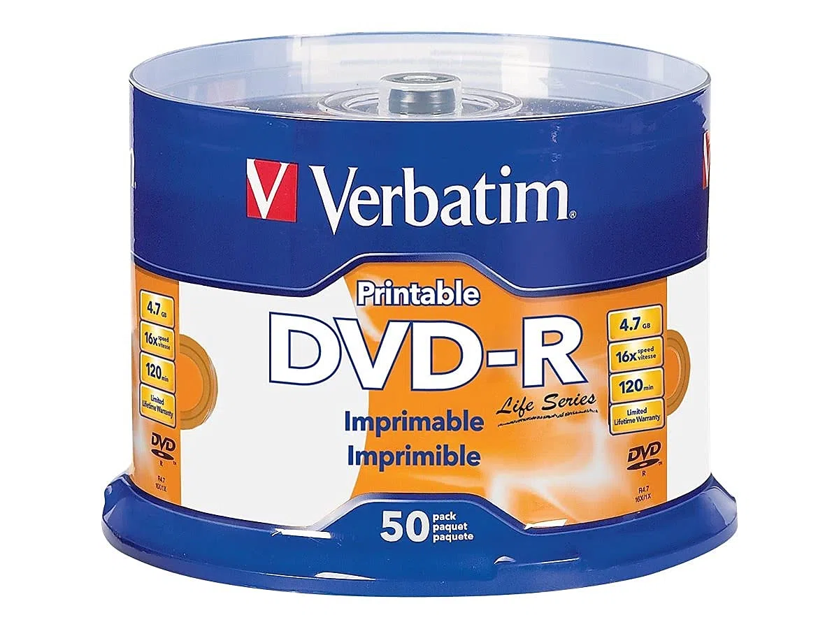 Verbatim Life Series 98472 Lot de 50 Broches pour DVD-R imprimables