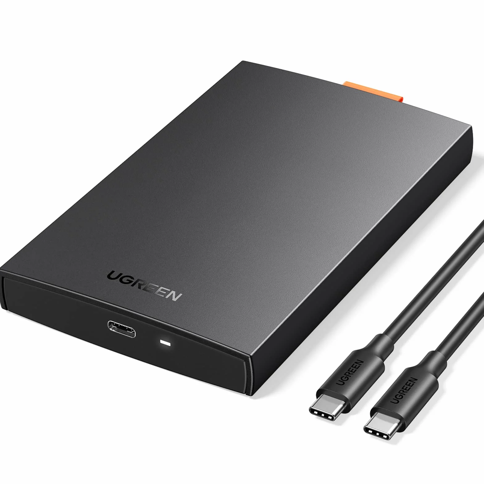UGREEN USB C 3.1 Gen 2 Boîtier Disque Dur Externe 2,5 Pouces SATA III II I HDD SSD avec 6Gbps UASP Supporte Windows Mac OS Linux, Câble Inclus