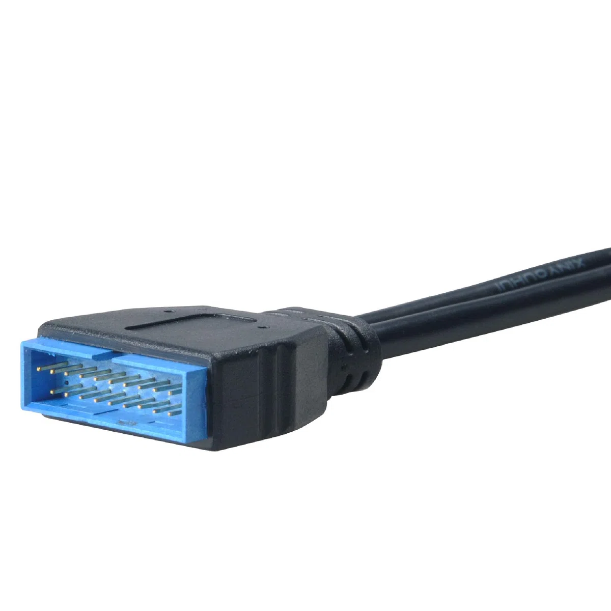Akasa - Cable Adaptateur USB 3.0 vers USB 2.0 Interne - 10 cm - AK-CBUB19-10BK - Noir