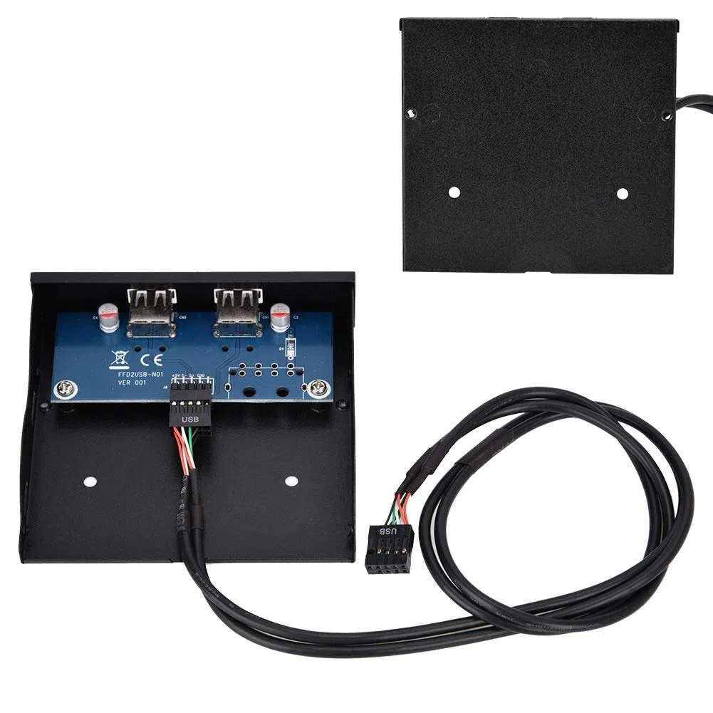 Mxtech Paint Splashing USB 2.0 Floppy Drive Panel Front, 3.5-inch Floppy Drive Front Panel, Full Compatibility for Desktop Host Pas d'interface USB Avant