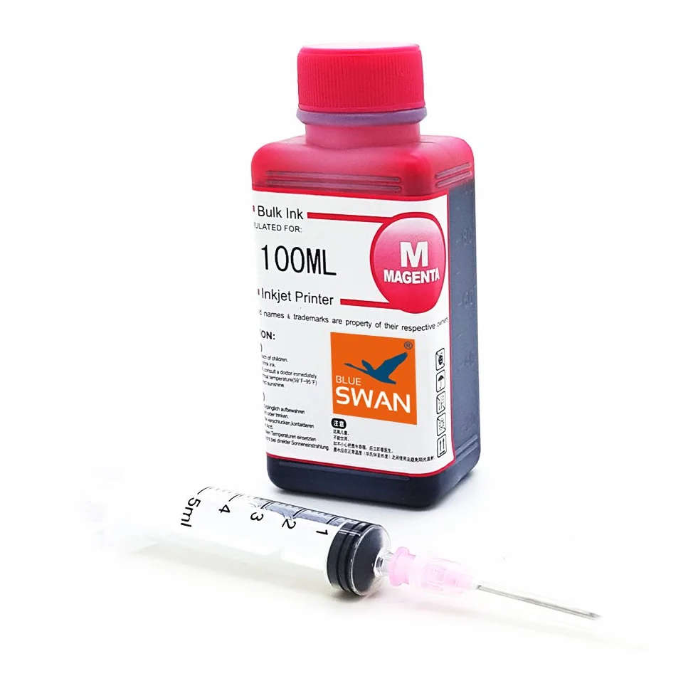 BLUE SWAN Kit de Recharge d’Encre 550 ML Compatible HP 304 / 304XL – pour HP Envy 5030, 5020, 5010 et DeskJet 2620, 2622, 2630, 3720, 3730, 3750, 3760 – 4 Couleurs avec Seringues et Gants