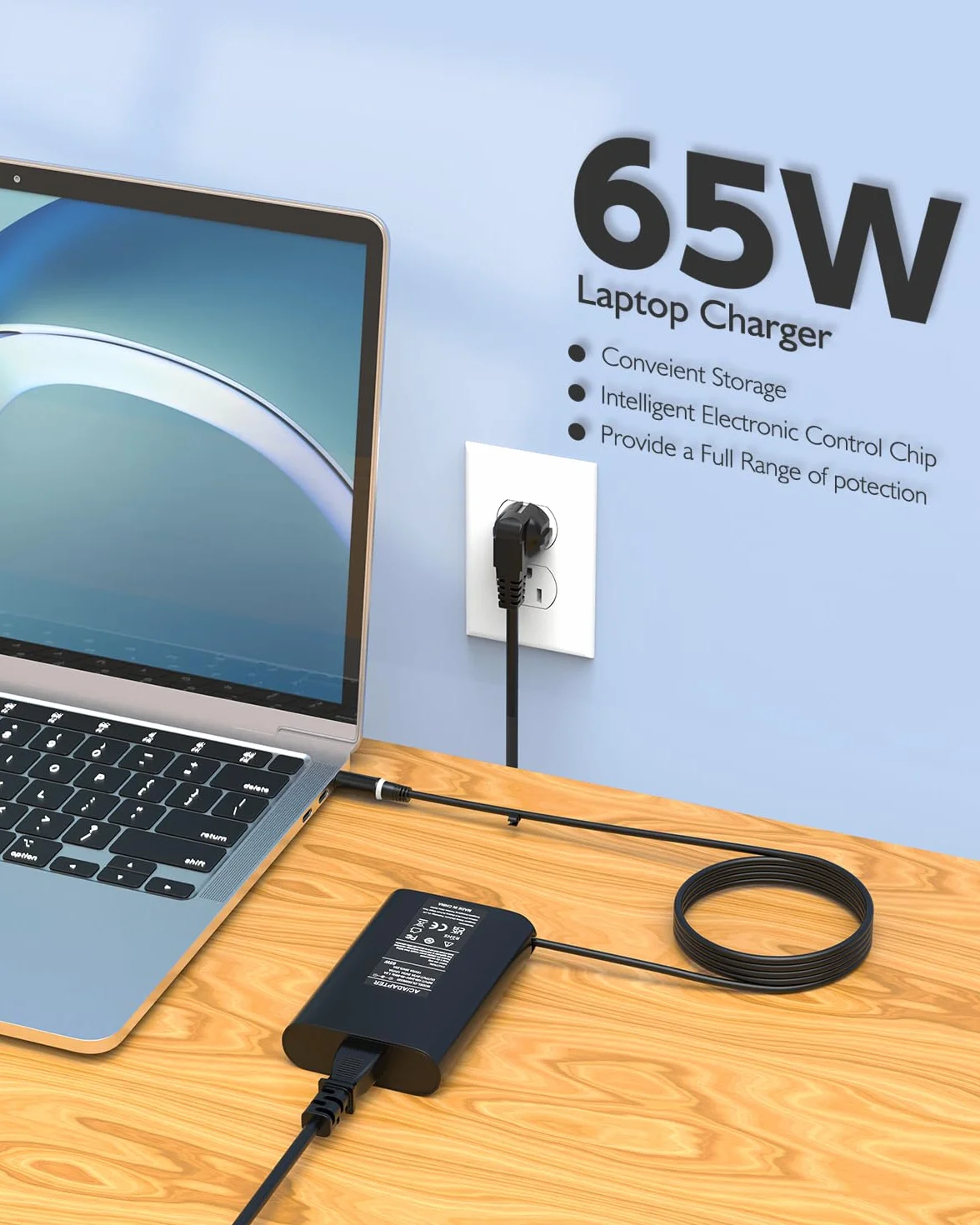 65W Chargeur Alimentation Compatible avec Dell Latitude 7490 7480 7290 7280 5590 5580 5490 5480 5290 E6430 E5470 E5440 E5250 E5450 E7440 E7470 E7250 E7450 E6440 E6540 3180 Adaptateur Charger