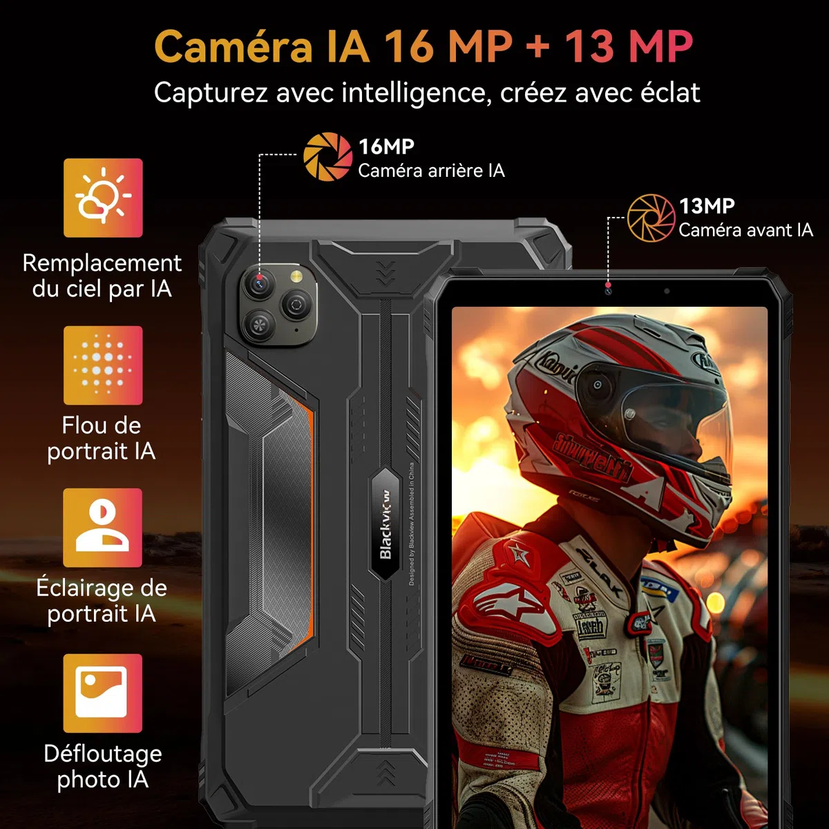 Blackview Nouveau Tablette Incassable 8 Pouces avec Style