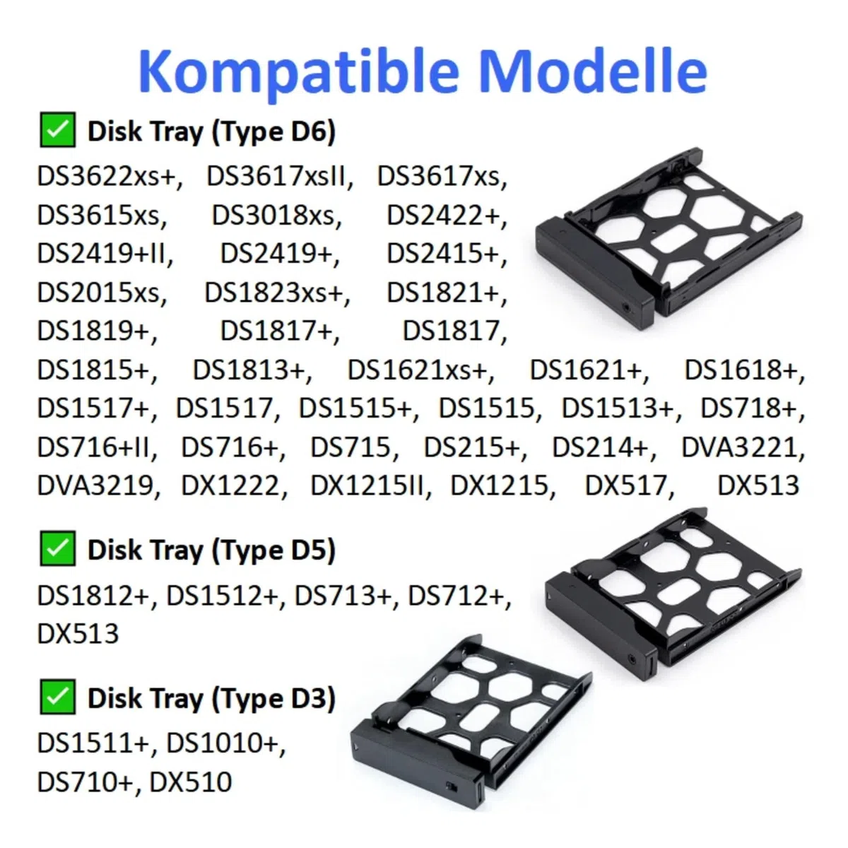 Lot de 4 loquets de rechange pour disque dur Synology HDD D3 D5 D6