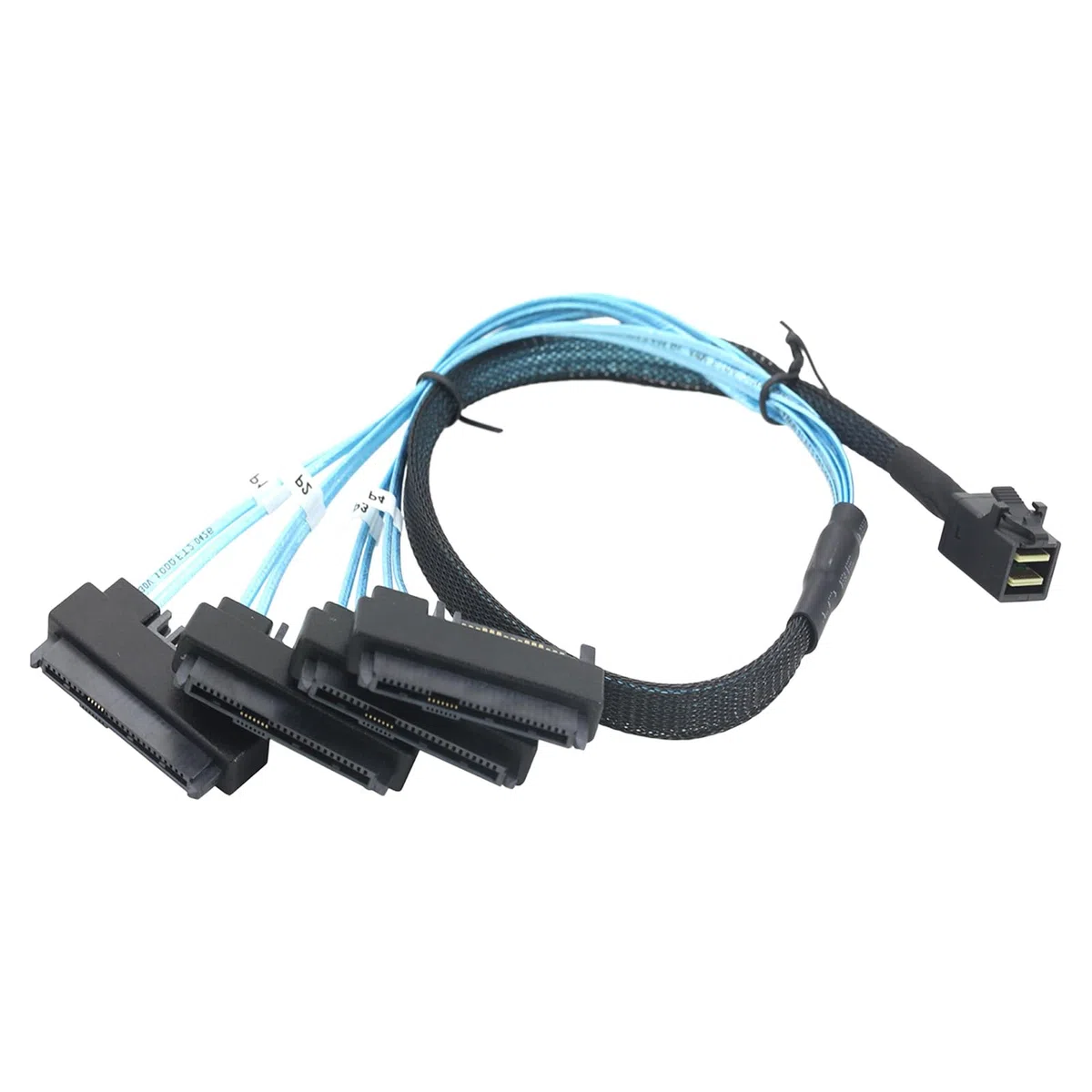 Câble convertisseur SFF-8643 vers 4 canaux 29 broches SFF8482 12 Gbit/s pleine vitesse pour serveurs, carte mère, extension de stockage, câble de stockage hôte