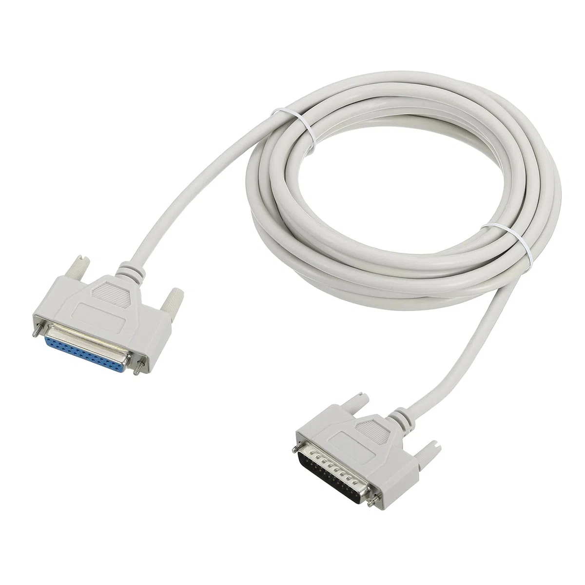QUARKZMAN Câble Imprimante Port Parallèle DB25 25 Broches, 8.9ft(2.7m) DB25 Mâle Vers Femelle Convertisseur 25 Broches Avec Connecteurs Plaqués Nickel Pour Scanners Imprimantes Beige
