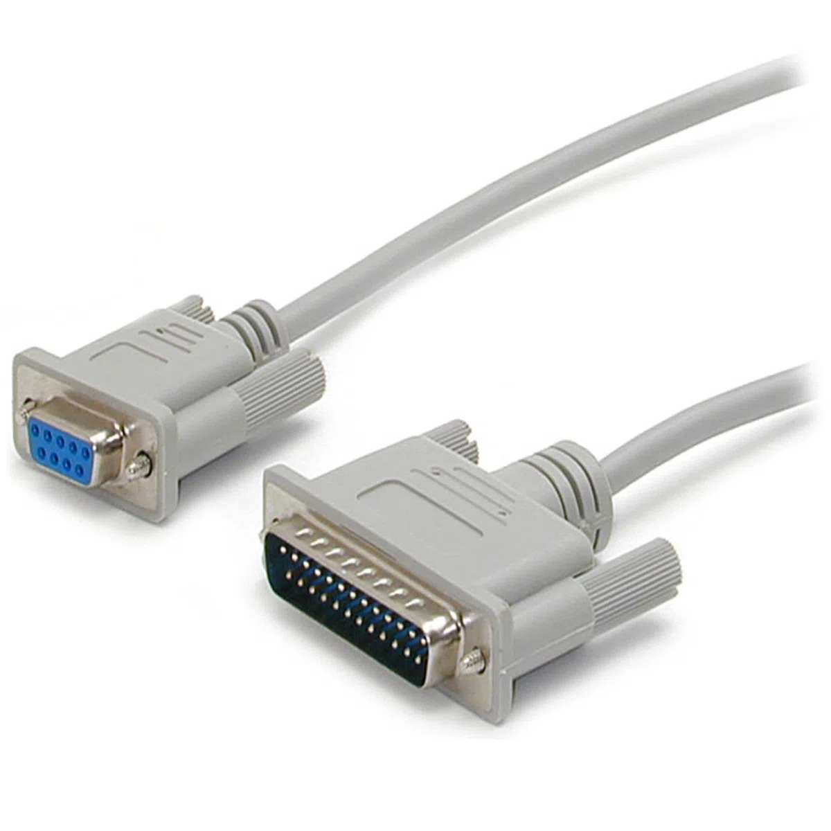 StarTech.com Câble null modem série croisé DB9 vers DB25 de 3 m - Cordon série DB9 vers DB25 - F/M - Gris (SCNM925FM)