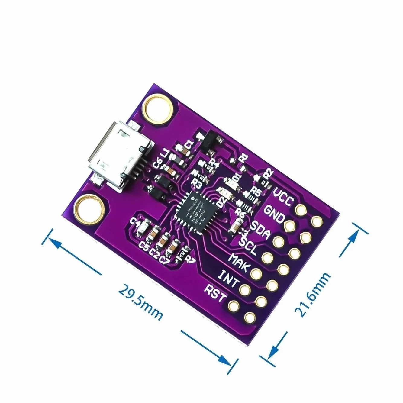 1 pièce Carte de débogage CP2112 USB vers I2C IIC, Module de Communication MicroUSB 2112 pour CCS811