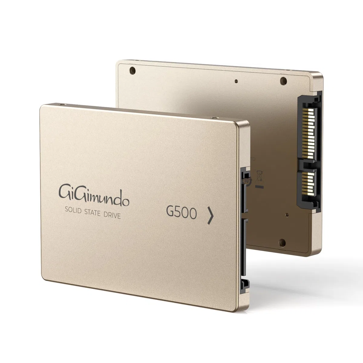 GiGimundo G500 Disque Dur SSD 2,5" 2 to SATA III avec Coque légère en Aluminium SSD Interne Rapide pour Ordinateur Portable, PC, Vitesse de Lecture et d'écriture élevée