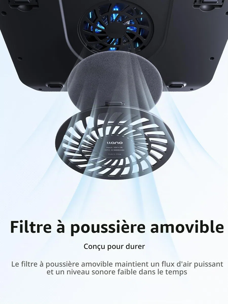 llano V11 Pro Refroidisseur pour Ordinateur Portables 14–17,3 Pouces