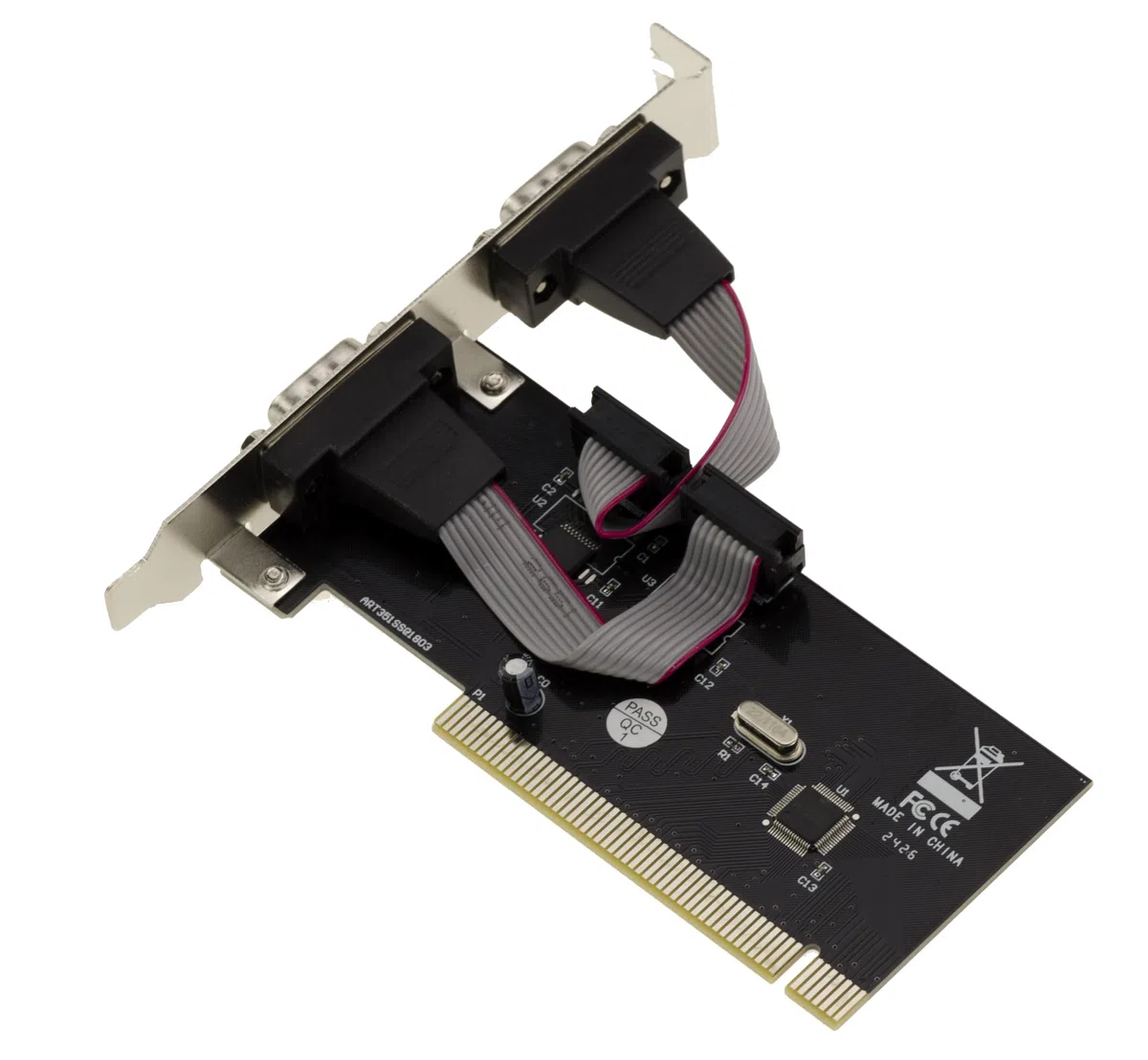 Carte Contrôleur PCI 2 Ports Serie COM RS232 DB9 avec chipset WCH CH351