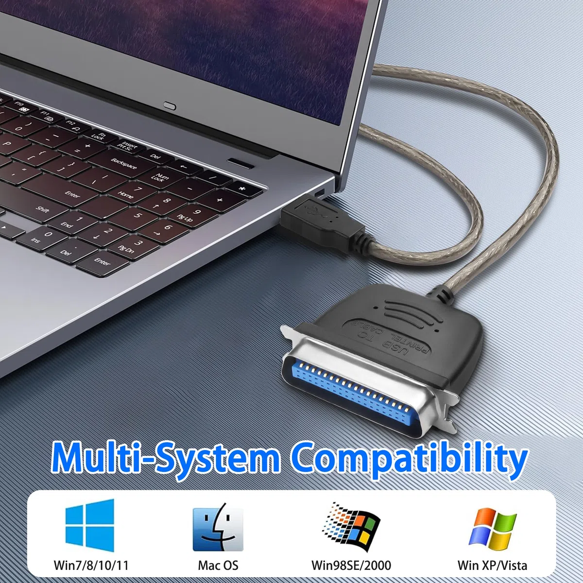 MEIRIYFA Adaptateur câble USB 2.0 vers parallèle IEEE 1284 CN36, convertisseur pour imprimantes anciennes, câble Centronics (1,5 m