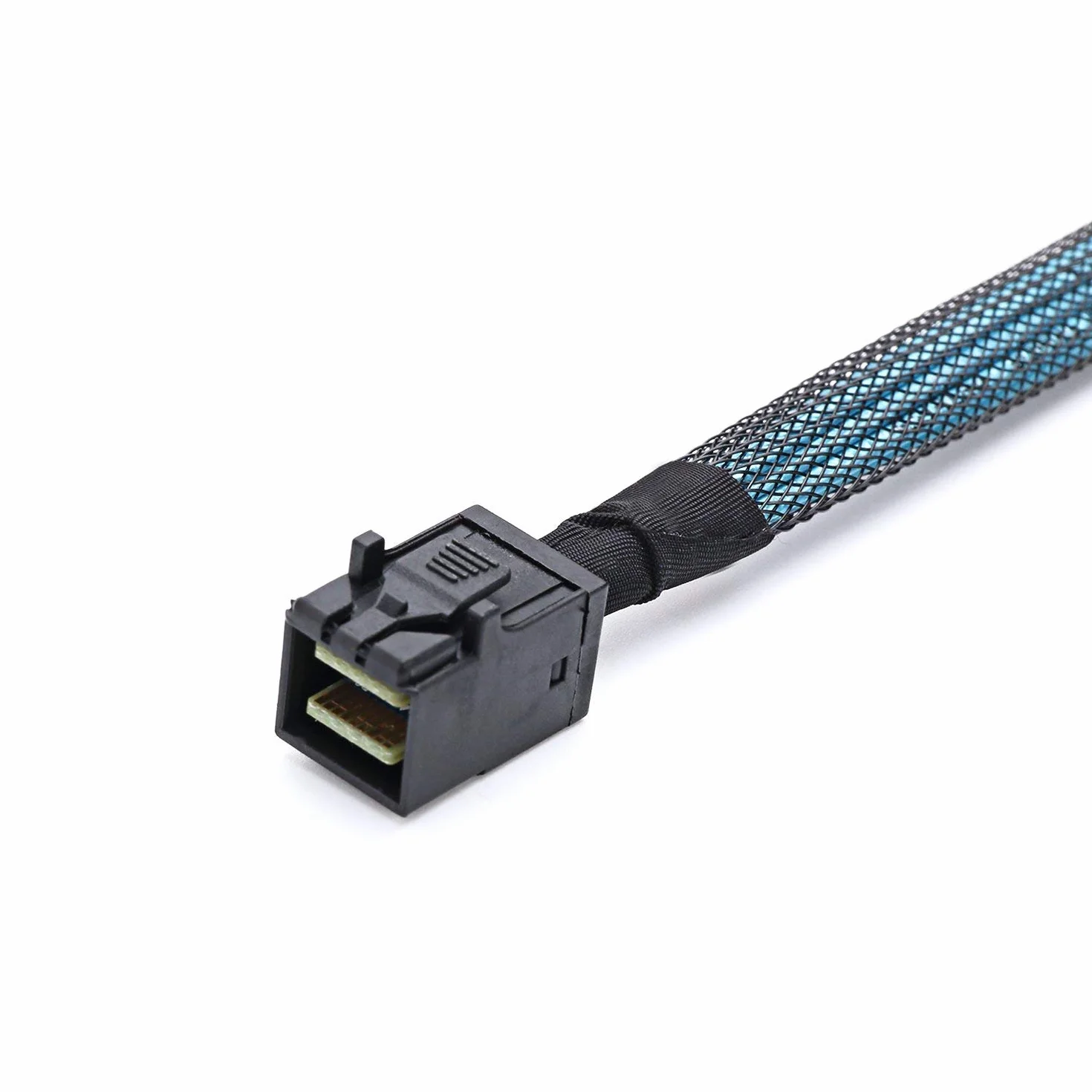 SFF-8643 Mini SAS interne HD vers (4) connecteurs SFF-8482 29 broches avec port d'alimentation SAS 15 broches câble 12 Go/S (1 m)
