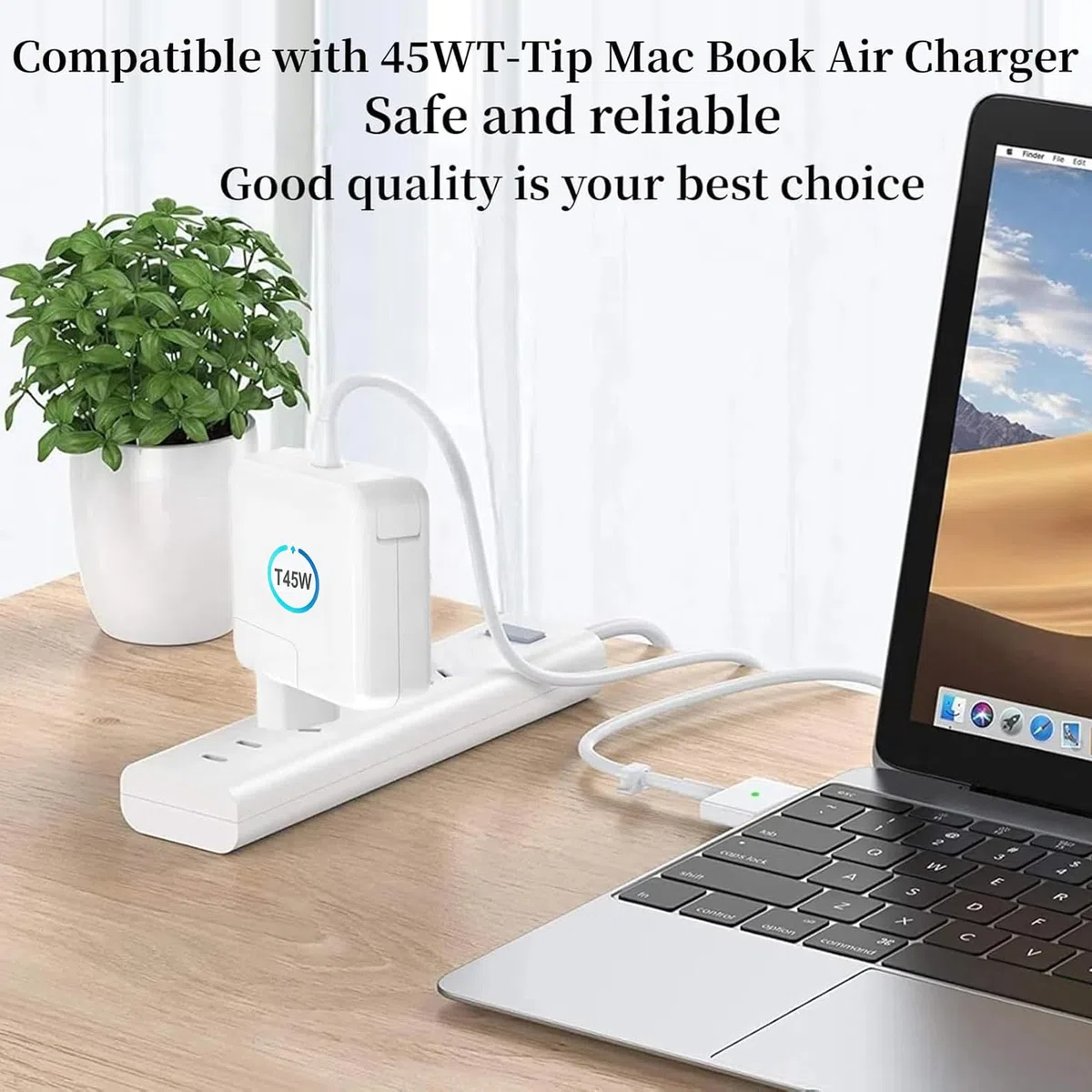 ANDHOT Chargeur Super Rapide T-Tip de 45W, Compatible avec Le Chargeur Mac-Book Air，Compatible avec Les modèles Mac-Book Air 11 et 13 Pouces (2012-2017) A1435, A1436, A1465, A 1466