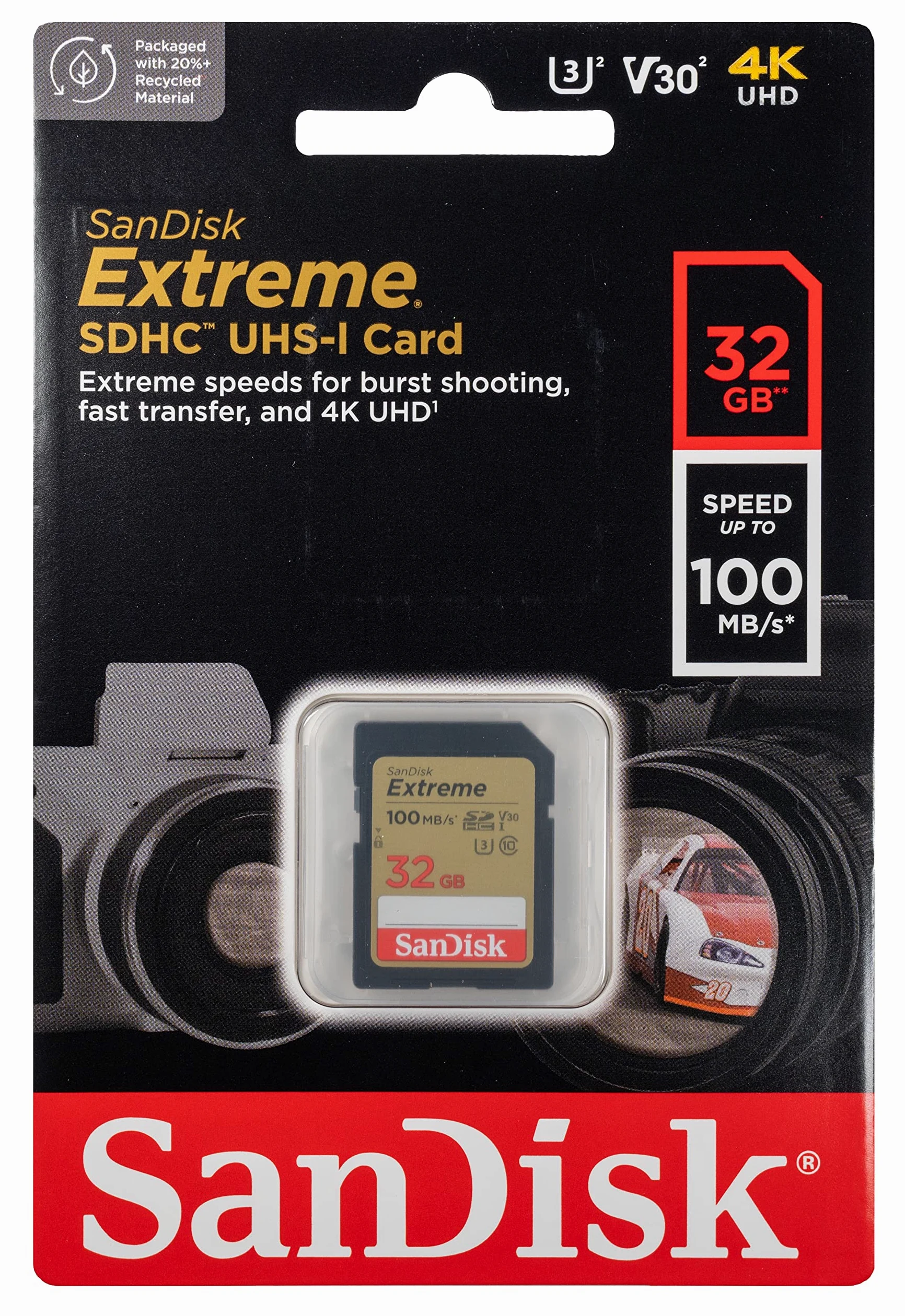 SanDisk Extreme Lot de 5 cartes mémoire SD de 32 Go pour travaux avec appareil photo numérique, ordinateur, caméras Trail (SDSDXVT-032G-GNCIN) Pack avec (1) Tout sauf Stromboli 3.0
