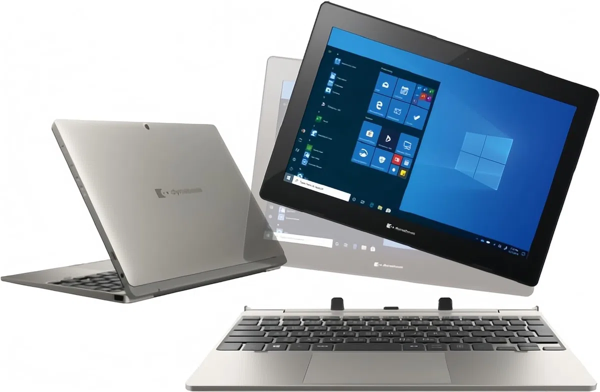 Toshiba Dynabook K50 2-in-1 Touchscreen Laptop, 10.1" Screen Display, Intel Celeron N4020, 4 Go de RAM, 64 Go SSD, Thin&Light, Webcam, Windows 11 Pro(Reconditionné)