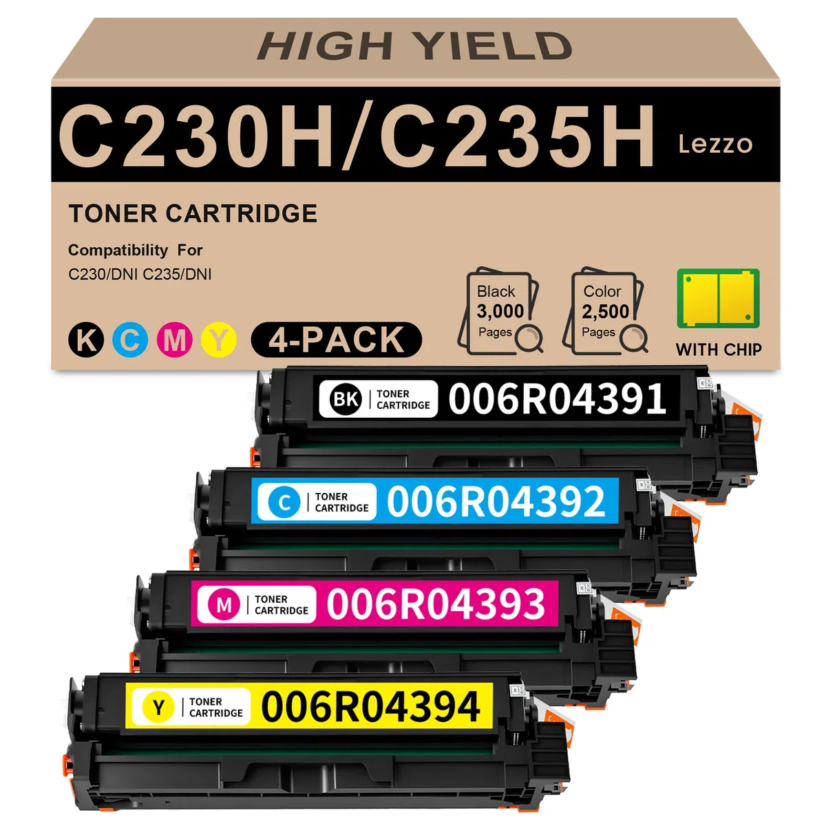 Cartouche de toner de rechange C230 C235 pour imprimante Xerox C235/DNI