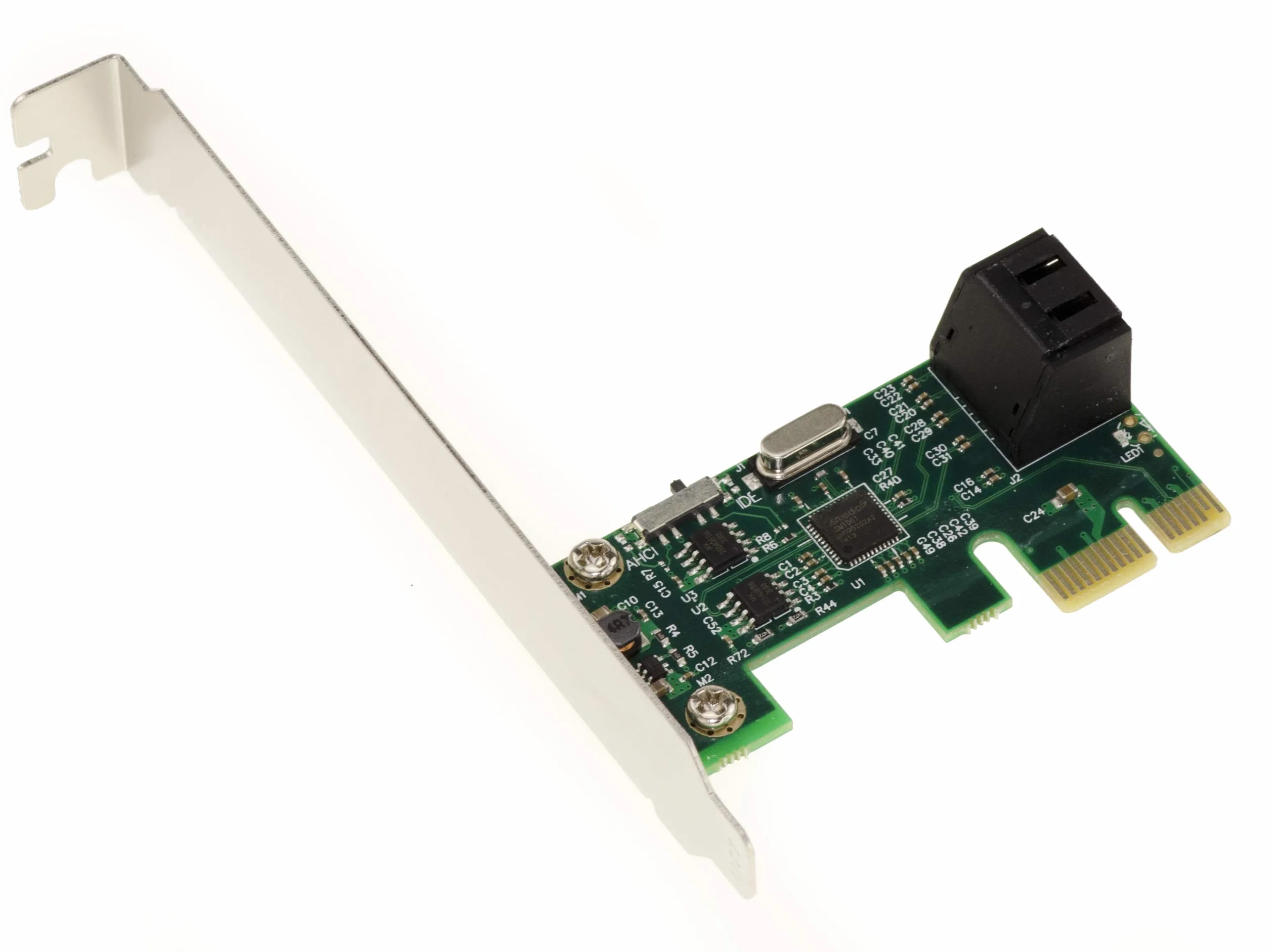 KALEA-INFORMATIQUE Carte contrôleur PCI Express PCIe x1 2 Ports pour disques durs SATA. Format Compact, avec Chipset ASM1061. High et Low Profile.