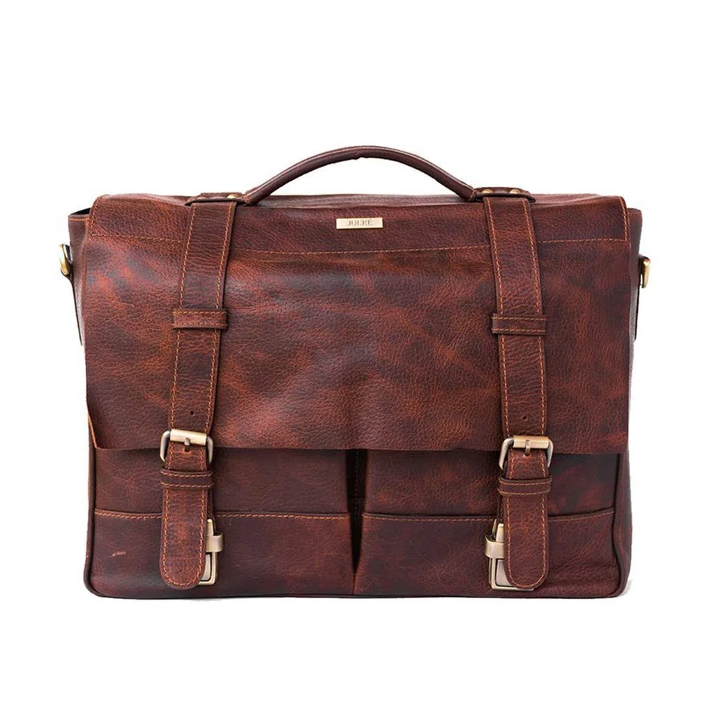 Julké Maximus Sac pour ordinateur portable Unisexe Marron, Marron (foncé), 11,5x30x39 cm (B x H x T)