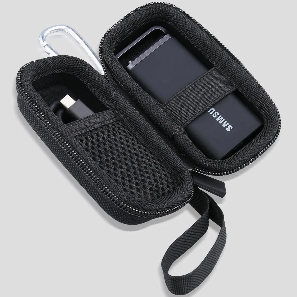 co2CREA Dur Étui de Voyage Rigide Housse Cas Coque pour Samsung SSD Externe T5 Evo Portable, 2TB 4TB 8TB (boîte Seule,Case Only)