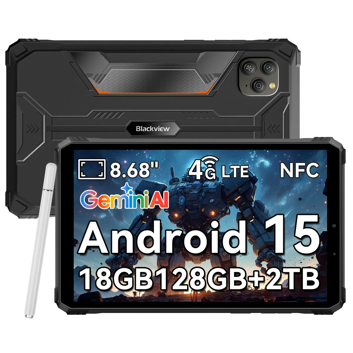 Blackview Nouveau Tablette Incassable 8 Pouces avec Style