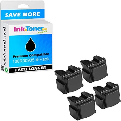 Compatible 108R00935 Lot de 4 cartouches d'encre solide Noir (108R00935)