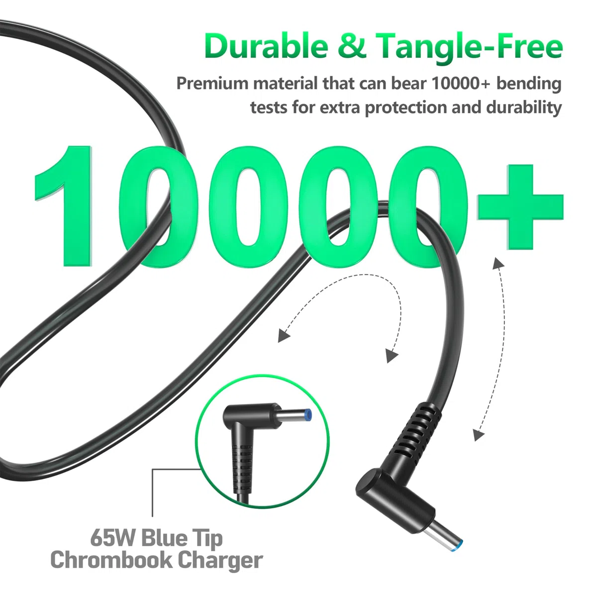 65W Chargeur pour HP EliteBook 840 850 845 830 820 G9 G8 G7 G6 G5 G4 G3 G2 G1, 745 735 725 755 G6 G5 G3 G4, Pavilion x360 11 13 15, Zbook 14u G4 G5 15u 15 G3 Ordinateur Portable Alimentation