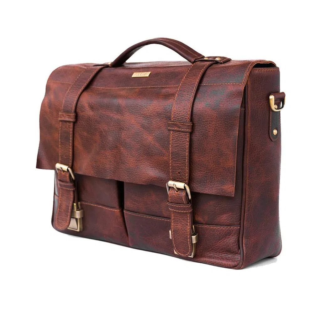 Julké Maximus Sac pour ordinateur portable Unisexe Marron, Marron (foncé), 11,5x30x39 cm (B x H x T)