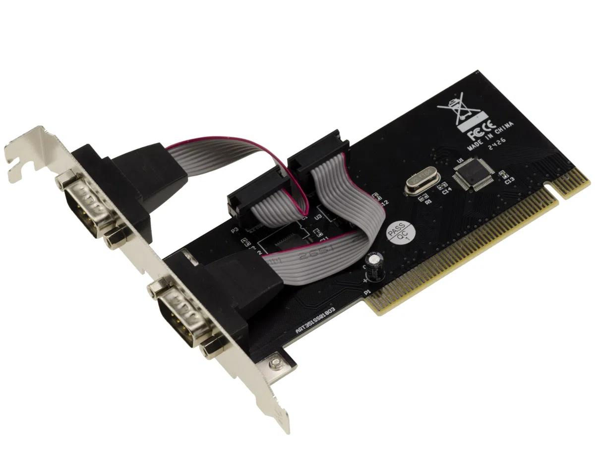 Carte Contrôleur PCI 2 Ports Serie COM RS232 DB9 avec chipset WCH CH351