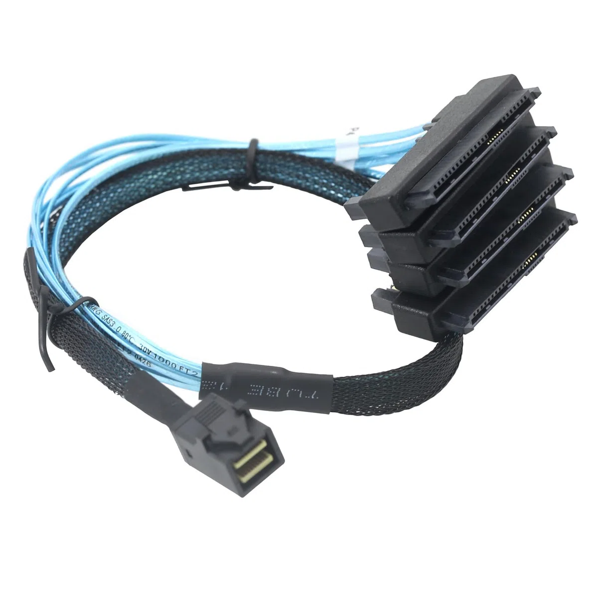 Câble convertisseur SFF-8643 vers 4 canaux 29 broches SFF8482 12 Gbit/s pleine vitesse pour serveurs, carte mère, extension de stockage, câble de stockage hôte