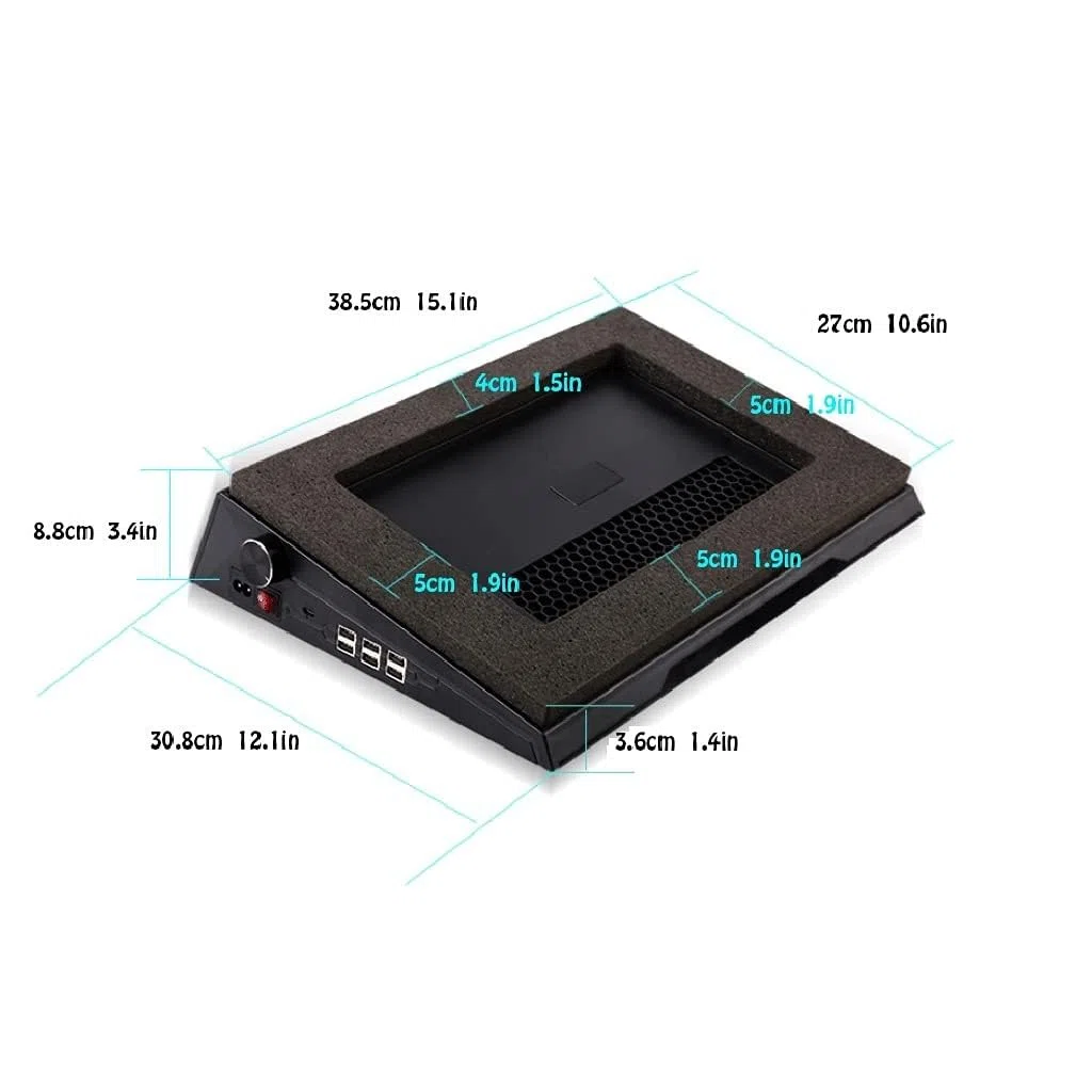 Support pc Laptop Cooler Refroidissement pc Portable Refroidisseur Portable pour Ordinateur Portable de Jeu, Coussin de Refroidissement Durable