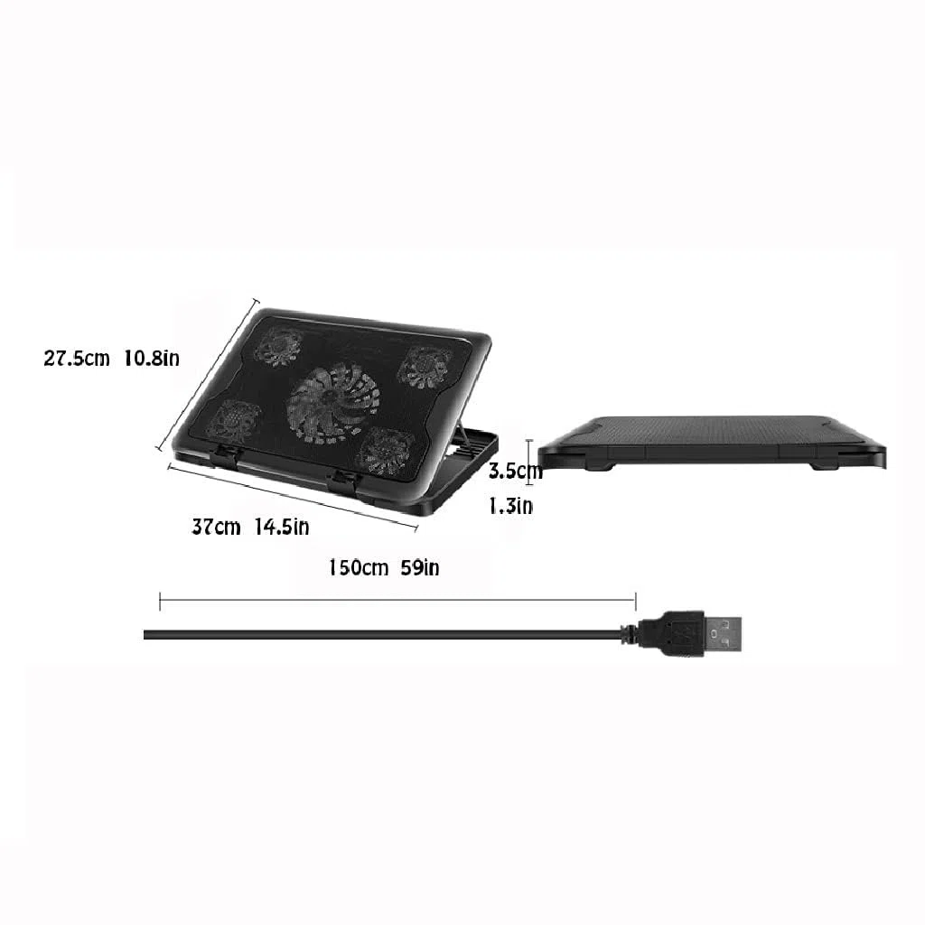Laptop Cooler Refroidisseur Ordinateur Portable Refroidisseur Portable pour Ordinateur Portable de Jeu, Coussin de Refroidissement Durable