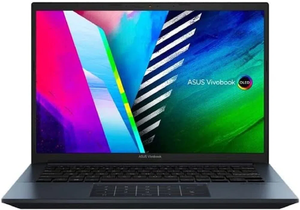 ASUS Vivobook Pro N3401QC-KM210W Bleu Nuit 14" 2,8K OLED (AMD Ryzen 9, 16G RAM, 512G SSD PCIE, Nvidia GeForce RTX 3050 4G, Windows 11, Technologie Numpad) Clavier AZERTY Français