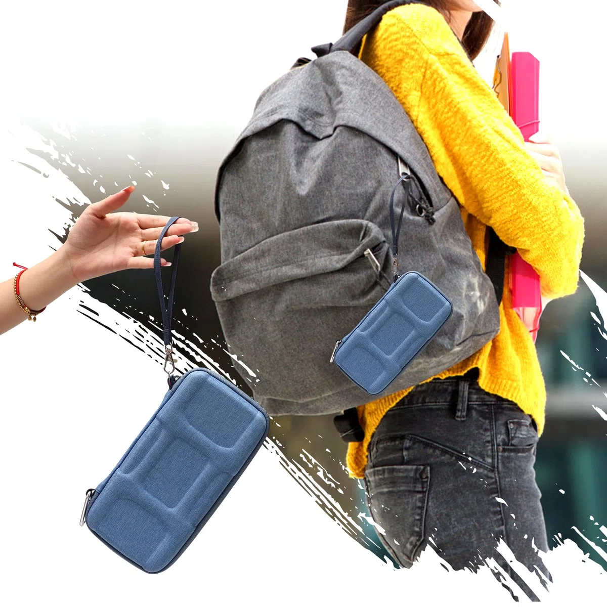 XANAD Dur Étui de Voyage Rigide pour Samsung SSD Externe T7 Portable T7 Shield Portable T9 de Protection Housse (Bleu 3)