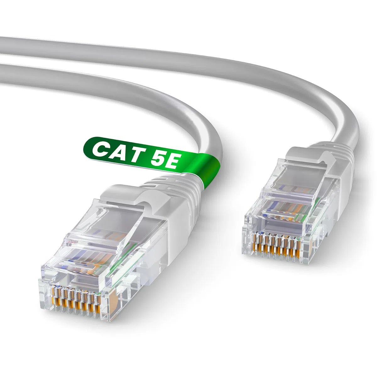 Mr. Tronic Câble Ethernet 5m, Reseau LAN Cat 5E Haut Debit Pour une Connexion Internet Rapide & Fiable | Câble Ethernet AWG24, Cat5E RJ45 UTP CCA 1 Gbps (5 Mètres, Gris)
