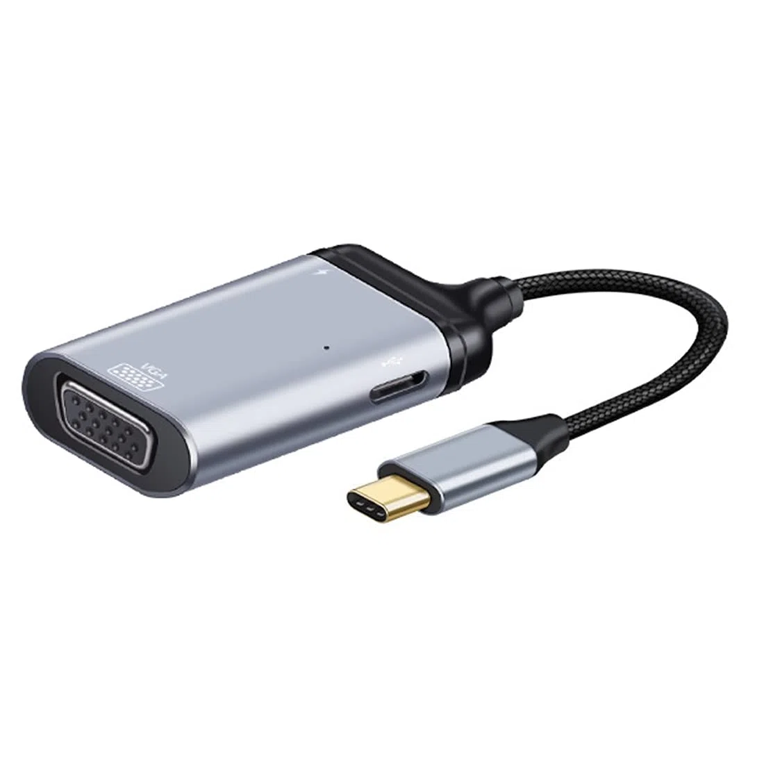 chenyang Hub USB C, USB C vers VGA/USB C données/PD 65 W, charge rapide, adaptateur multiport 3 en 1, prend en charge l'affichage/données/charge fonctionne en même temps