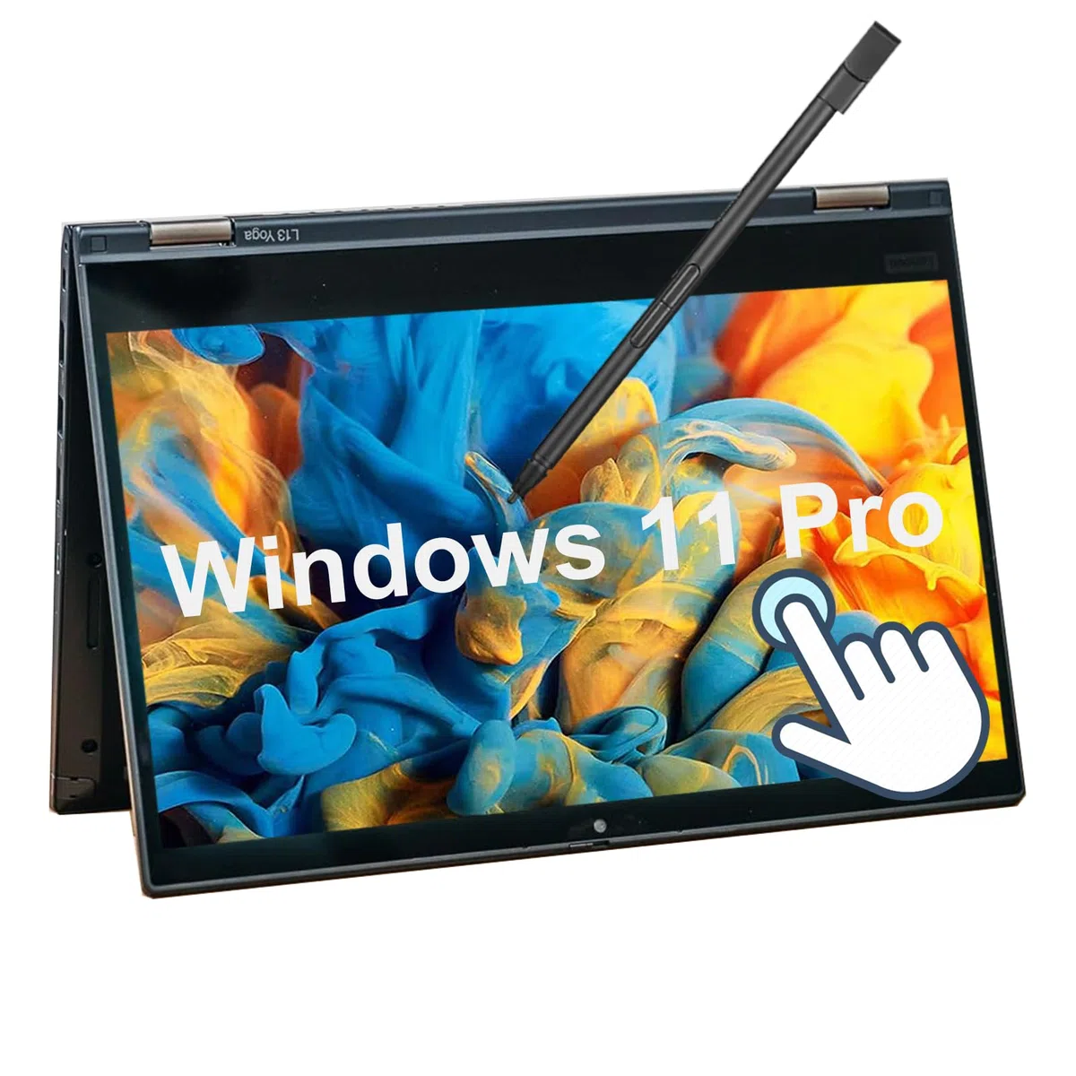 Lenovo Thinkpad L13 Yoga Gen2 Ordinateur portable à écran tactile, ordinateur FHD 13,3", Intel Core i5-1145G7, 256 Go SSD, 16 Go de RAM, clavier Qwerty, Win11 Pro (renouvelé)