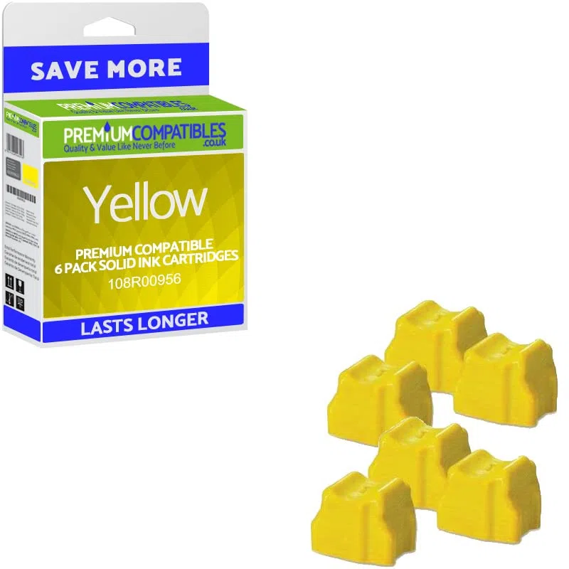 Premium Compatible 108R00956 Lot de 6 cartouches d'encre solide Jaune (108R00956)