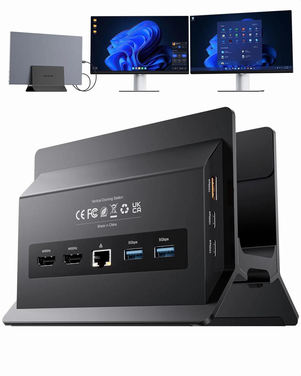 Station d'accueil USB-C Double écran 4K@60Hz pour la Maison et Le Bureau