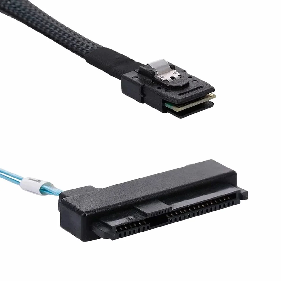Cablecc Cablecc Mini SAS SFF-8087 36 Broches Interne vers 4 disques durs SFF-8482 Target SAS et câble d'alimentation SATA 100 cm