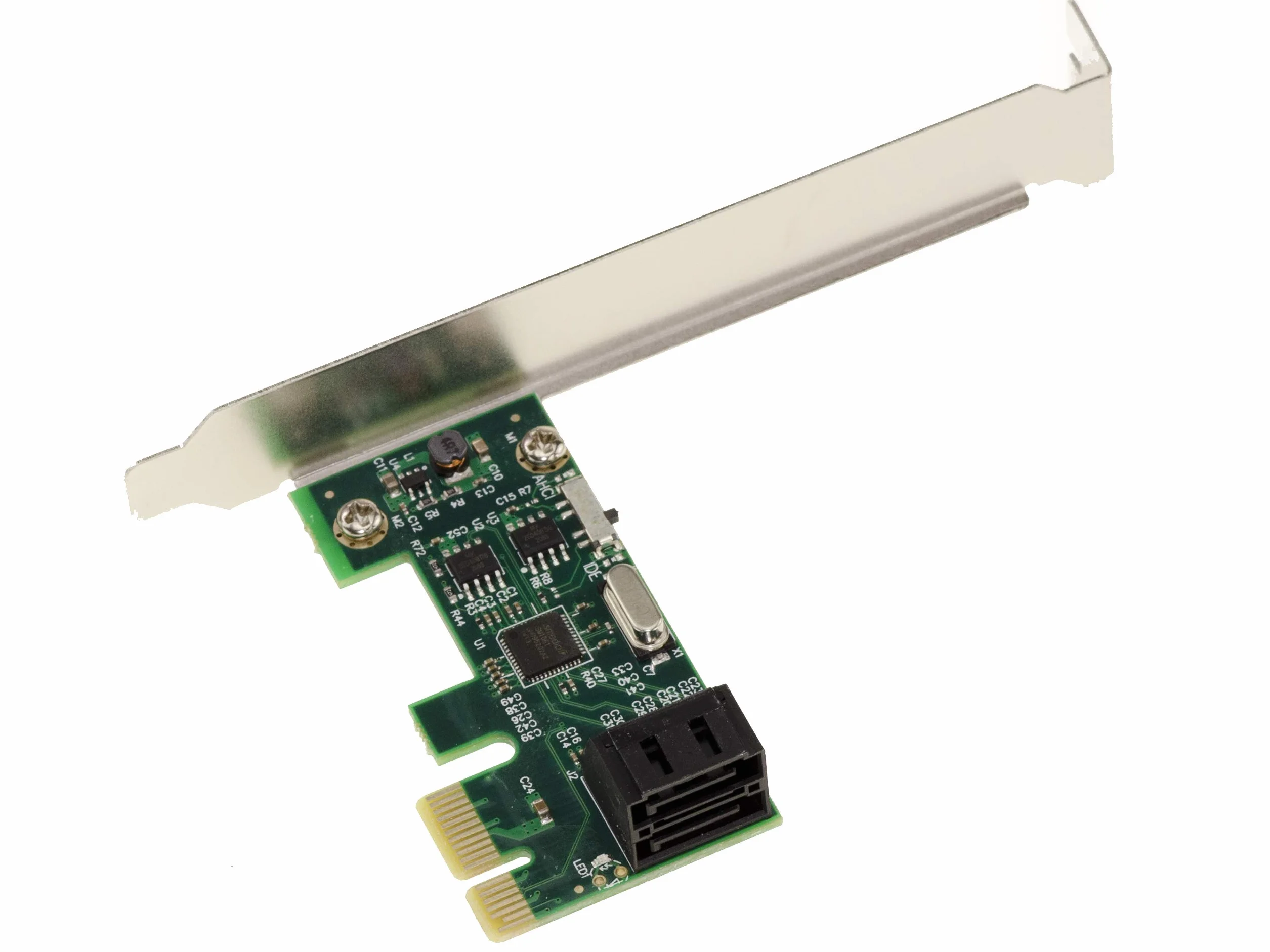 KALEA-INFORMATIQUE Carte contrôleur PCI Express PCIe x1 2 Ports pour disques durs SATA. Format Compact, avec Chipset ASM1061. High et Low Profile.