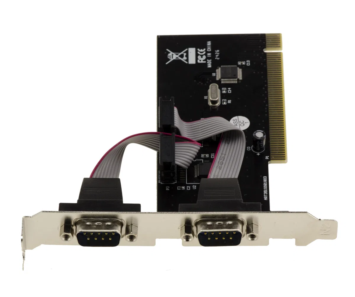 Carte Contrôleur PCI 2 Ports Serie COM RS232 DB9 avec chipset WCH CH351