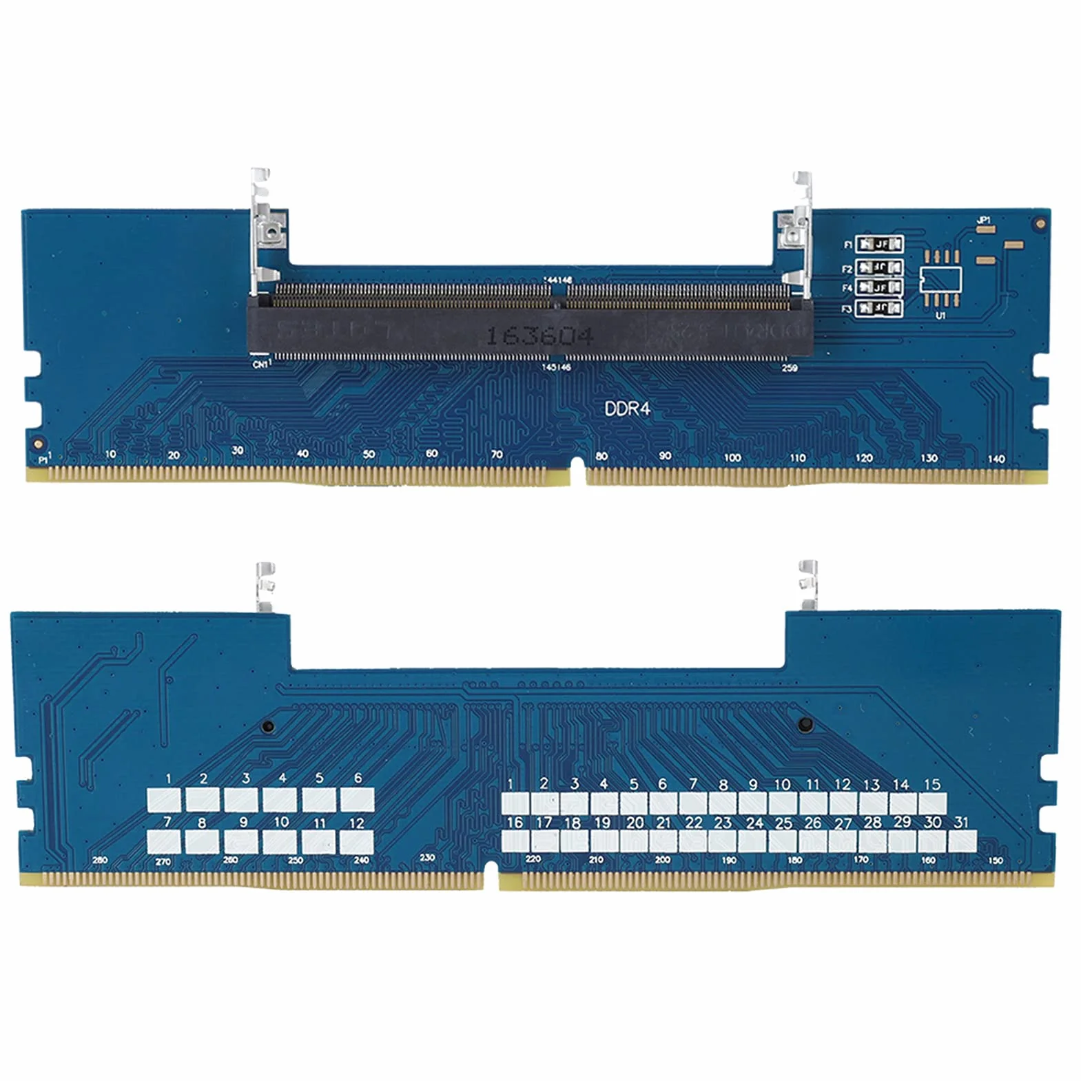 Cartes d'adaptateur de connecteur RAM, Adaptateur convertisseur cartes Protection mémoire DIMM pour ordinateur portable professionnel DDR4 SODIMM vers bureau Contre Les surintensités l'adaptateur Po