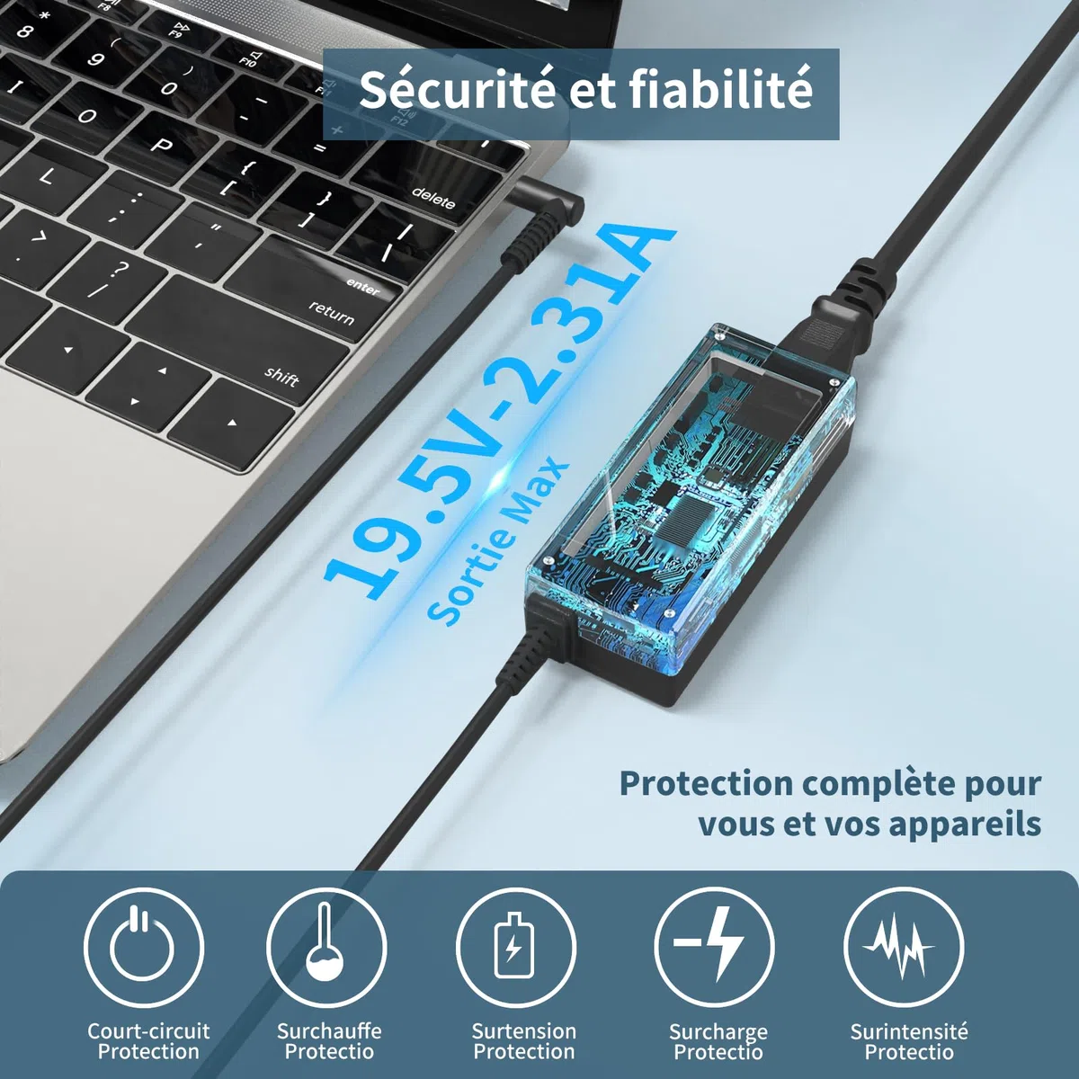 45W Chargeur Ordinateur Portable pour HP Elitebook 840 850 Pavilion x360 11 13 15 17 Probook 450 440 430 G3 G4 G5 G6 G7 G8 Stream 11 14 Envy/Spectre X360 13 15 Notebook Alimentation Adaptateur
